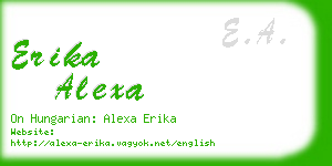 erika alexa business card